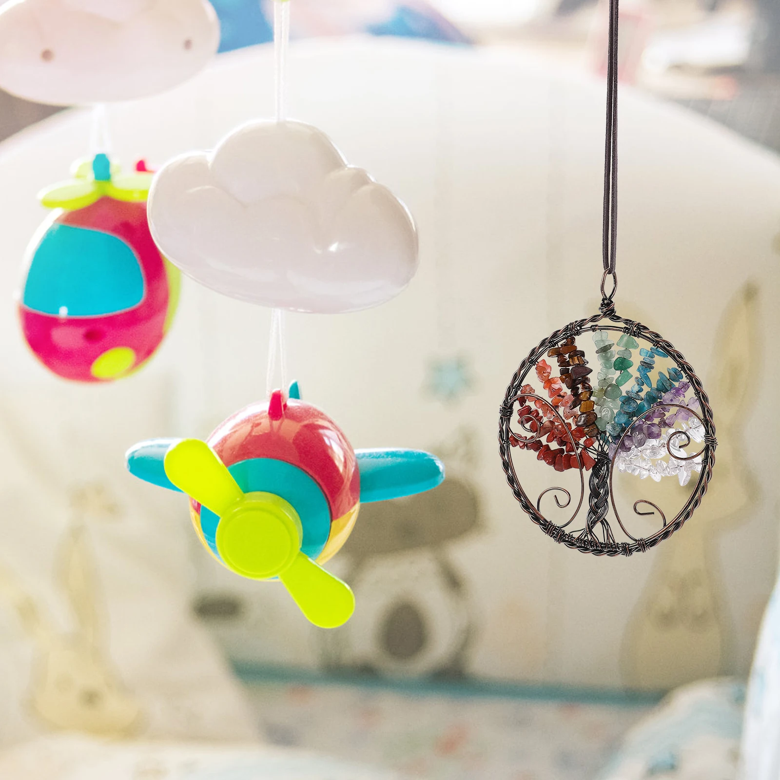 

1 Chakra Crystal Decoration Home Wall Art Pendant Auspicious Hanging Ornament Fashionable Decorative StoneCreative Life