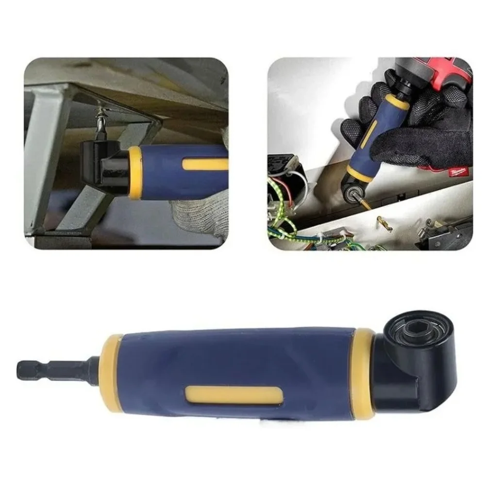 

Electric Drill Right Angle Attachment 90 Degree Adaptor with Comfortable ABS Handle for Tight Space Screwing 1 4 Inch Hex Shank