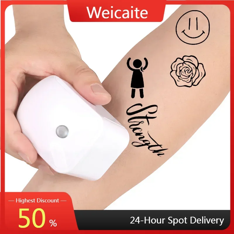 MHT-JT01Skin Print Temporary Tattoo Printer Waterproof Non-Fading Mini Portable Handheld Inkjet Wi-Fi，Bluetooth Link iOS，Android