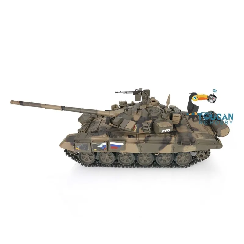 US SALE Henglong 1/16 Scale 7.0 Plastic Russia RTR 2.4Ghz T90 RC Tank 3938 Smoke Sound Remote Control Military Model for Fans