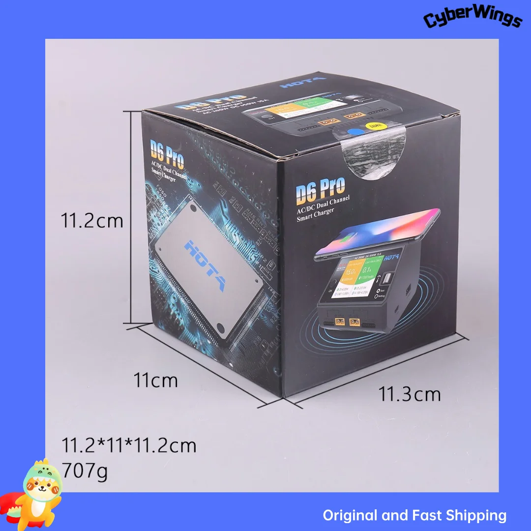 오리지널 재고 클래식 HOTA D6 Pro 스마트 충전기/방전기 (FPV 배터리 및 휴대폰용)