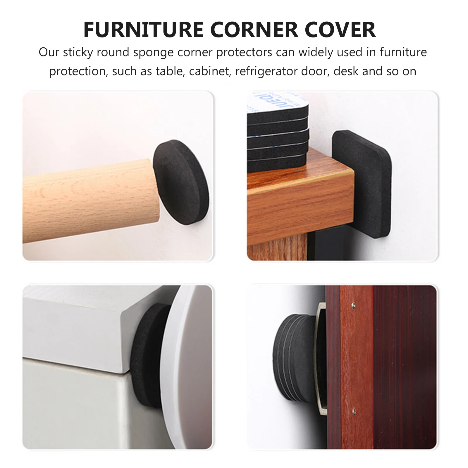 

30 шт., липкий чехол для предотвращения столкновений, круглая губка, защита для краев для стола, стола, кровати, мебели, безопасный прочный круглый липкий чехол