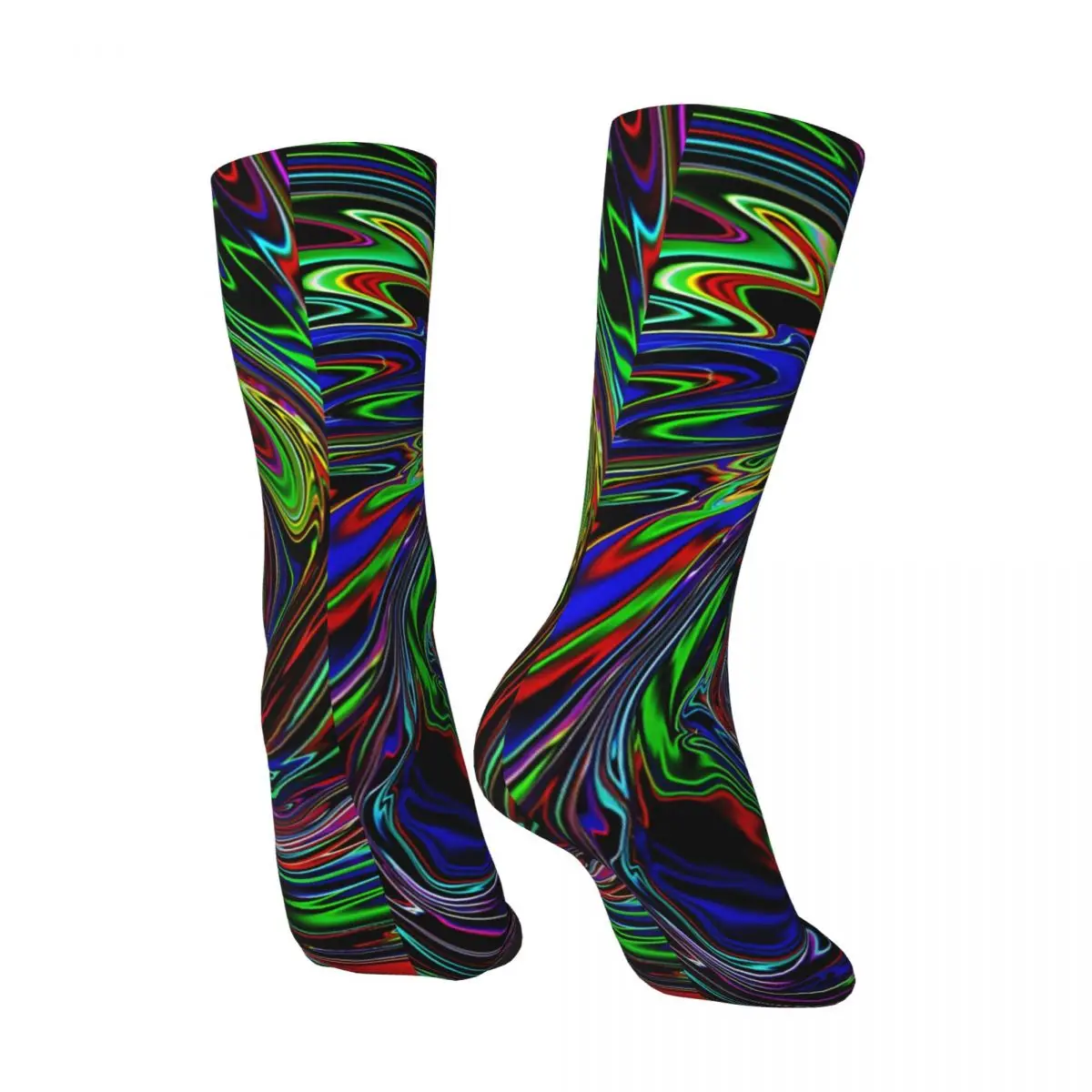 Crazy compression Cosmic Whirpool Sock for Men Harajuku Quality Pattern Crew Sock Casual