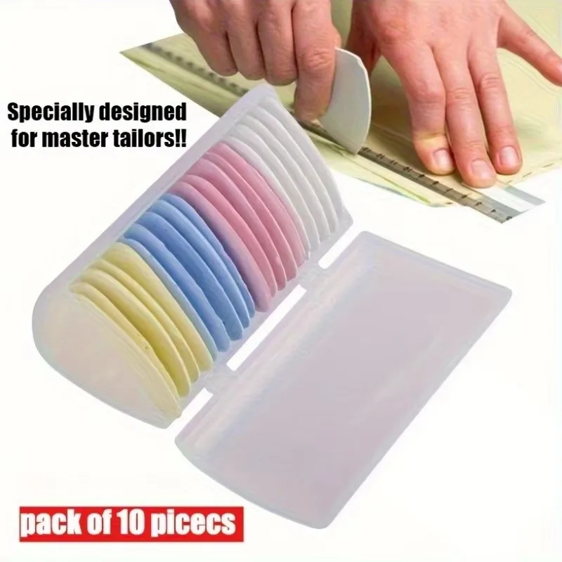 Erasable Fabric Tailor Chalk Set | Multicolor Sewing Pattern Marking Tool, Clothing Patchwork DIY Needlework Accessories in Box