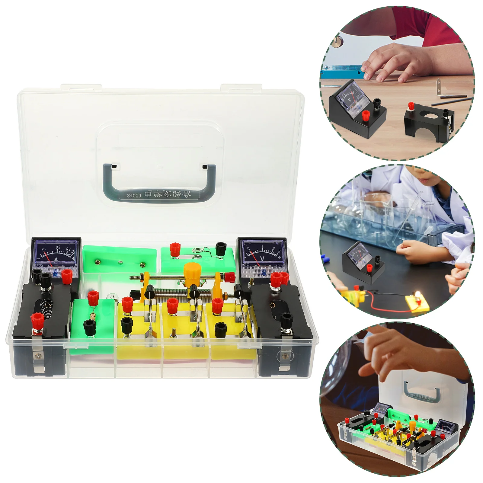 

1set 1Set Electric Experiment Box For Kids Physics Learning Equipment Portable Science Teaching Tool Electrics Experimental Kit