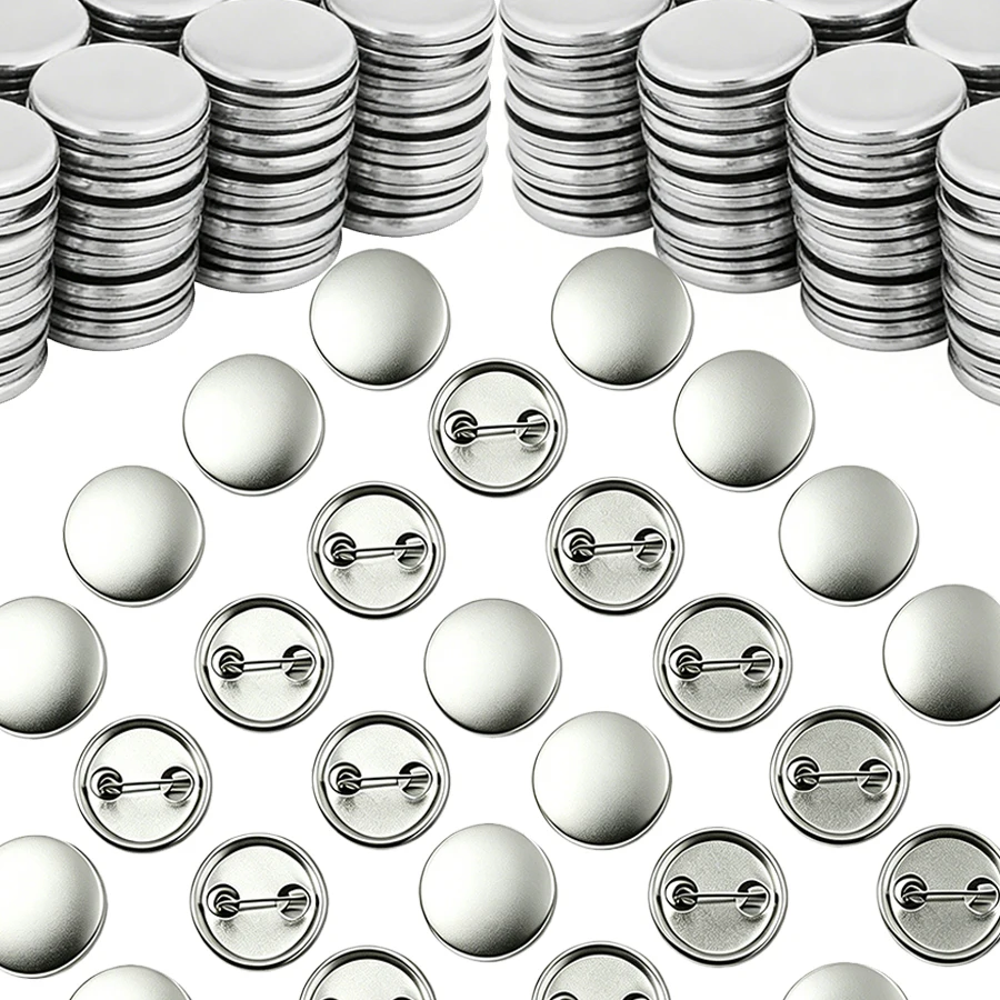 36/72pcs 37mm Round Blank Metal Button Badge Kits DIY Handmade Craft Supplies Custom Decorative Shiny Medal Pin for Art Creation
