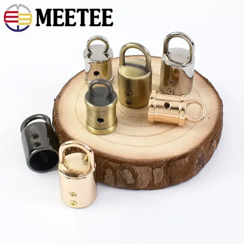 5Pcs Meetee 10/11mm Metal Buckles Bag Rope Cord Lock Handbag Connector Hanger Stopper Tassel Fringe Clasp DIY Hardware Accessory