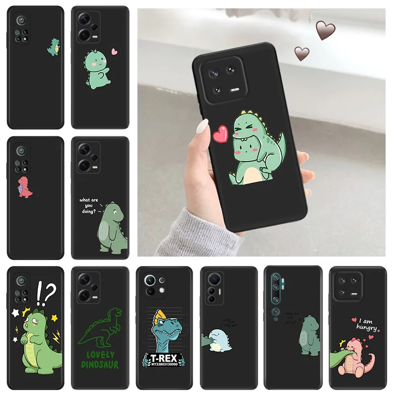 Силиконовый мягкий чехол для телефона Redmi Note 13 Pro 4G 5G 12 12c 13c Note12 Xiaomi 12t 12x 13Lite 12Lite, чехол с изображением динозавра