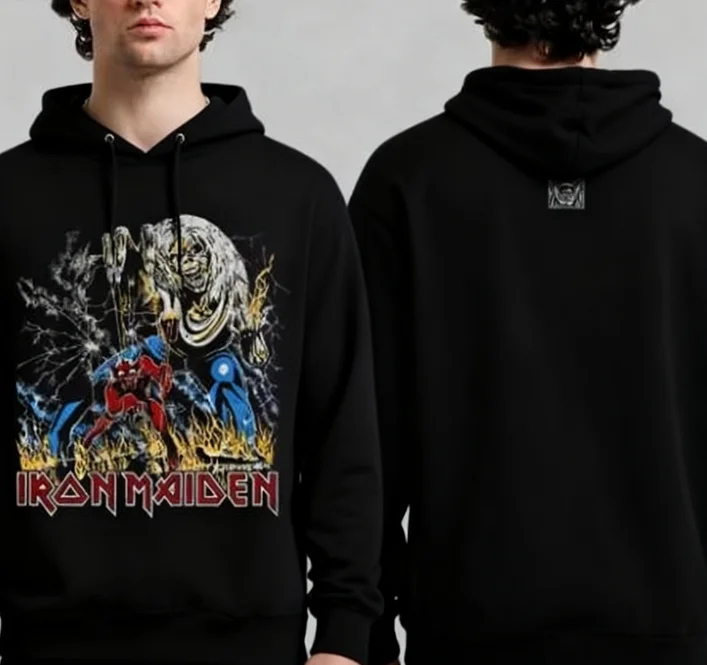 سترة Iron Maiden 2026 Run for Your Lives World Tour للذكور والإناث ذات قلنسوة تذكارية على الوجهين
