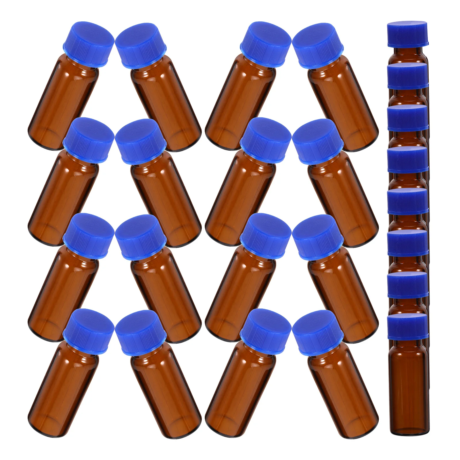 

100 Pcs Vial Glass Laboratory Bottles Leak-proof Sample Vials Glassware Cover Pad Liquid Sampling Empty Jar