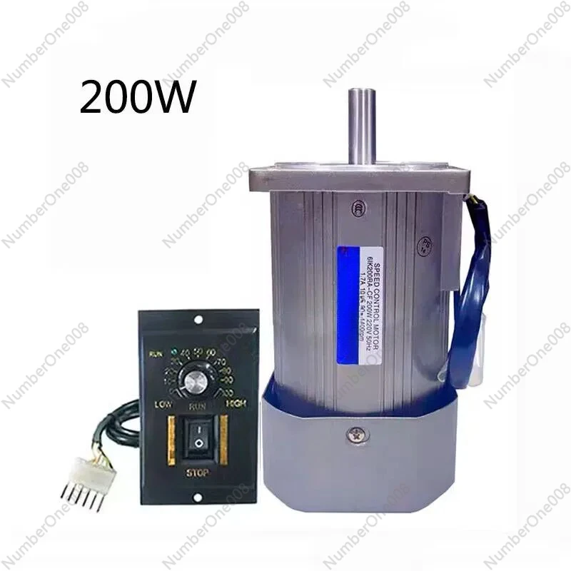 Shaft Adjustable Motor 200W Single-Phase Ac 220V 1400 Rpm or 2800 Rpm Can Be Forward and Reverse Motor