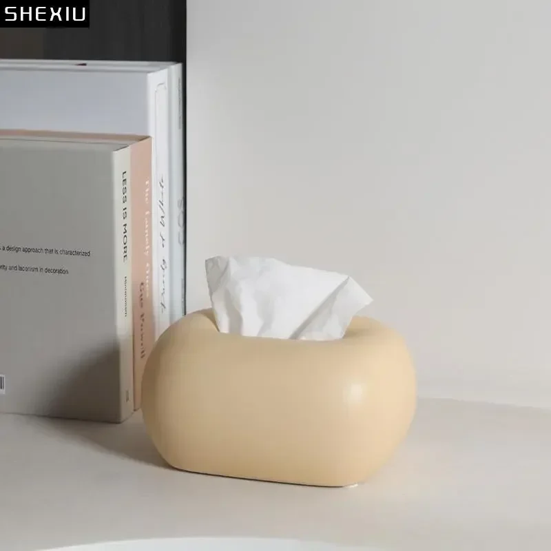 Box Desk Tissue Coffee Tissue Decoration Paper Minimalism Ceramic Bedside Round Creative Towel Case Corner Table Table Box