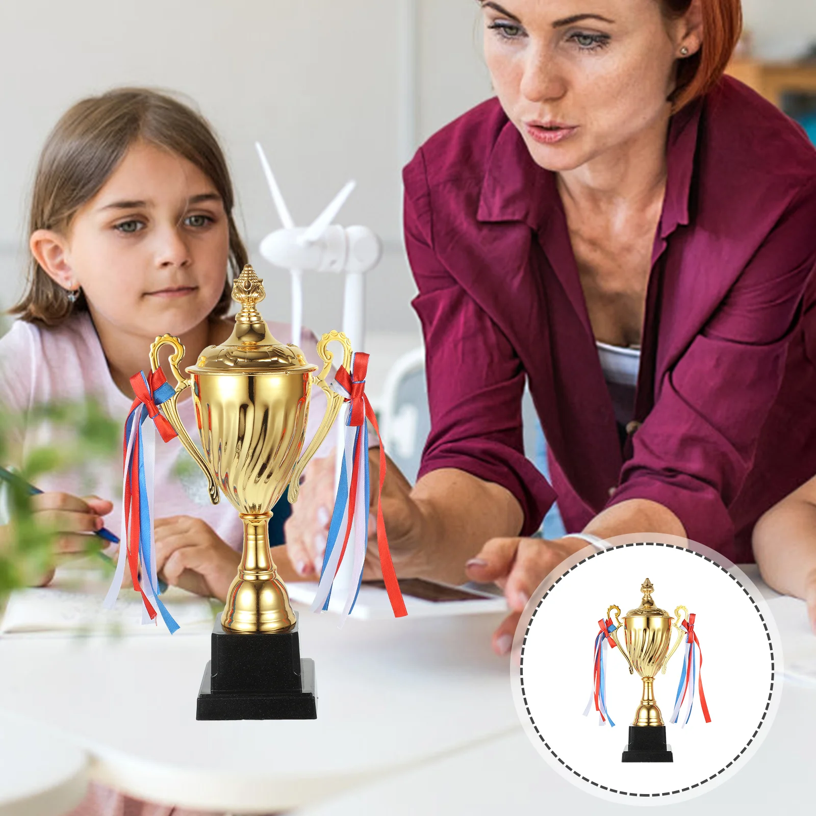 1PC Sports Match Trophy Competitive Metal Trophy School Tournament Honor Trophy(325cm) game trophy basketball trophy