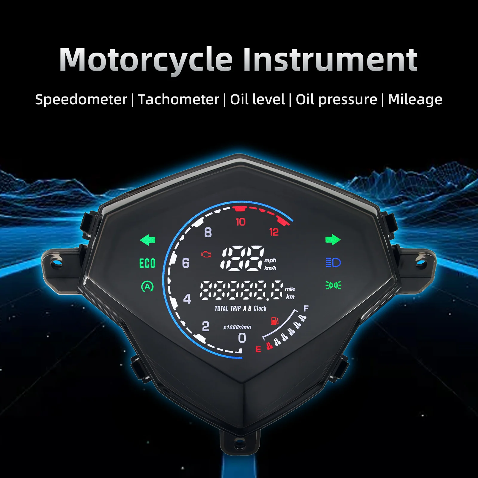 New Digital Speedometer Odometer Led Meter For Yamaha Mio125 Mio I125 Mio110 Mio M3