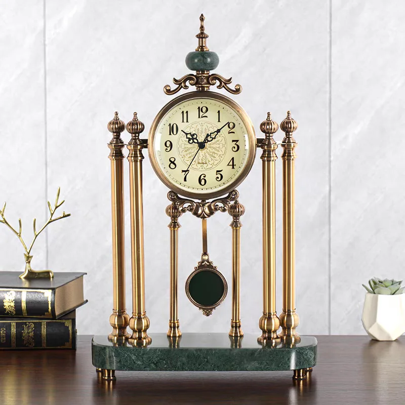 Light luxury swing clock ornament living room pendulum luxury villa desktop clock ornament