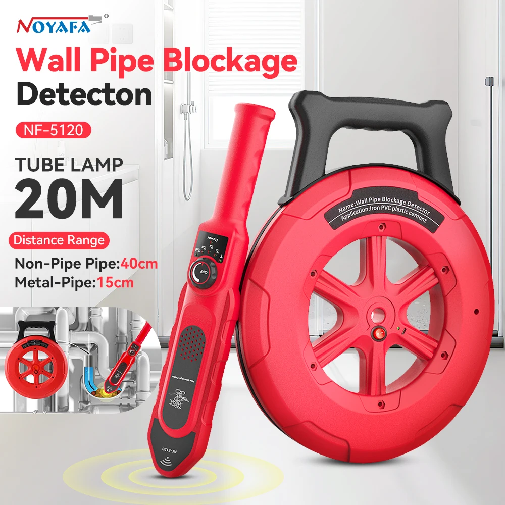 NOYAFA NF-5120 Pipe Blockage Detector Clogging Plumber Instrument Diagnostic-tool Scanner Detect Iron/PVC/Cement/Steel Pipe