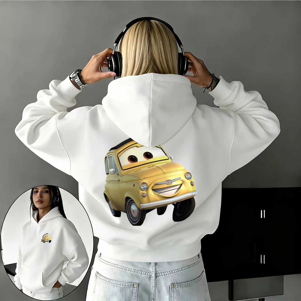 The Classic Supporting Character Luca From Disney's Autumn/Winter Cars, A 100% Pure Cotton Printed Warm Street Hoodie Y2k