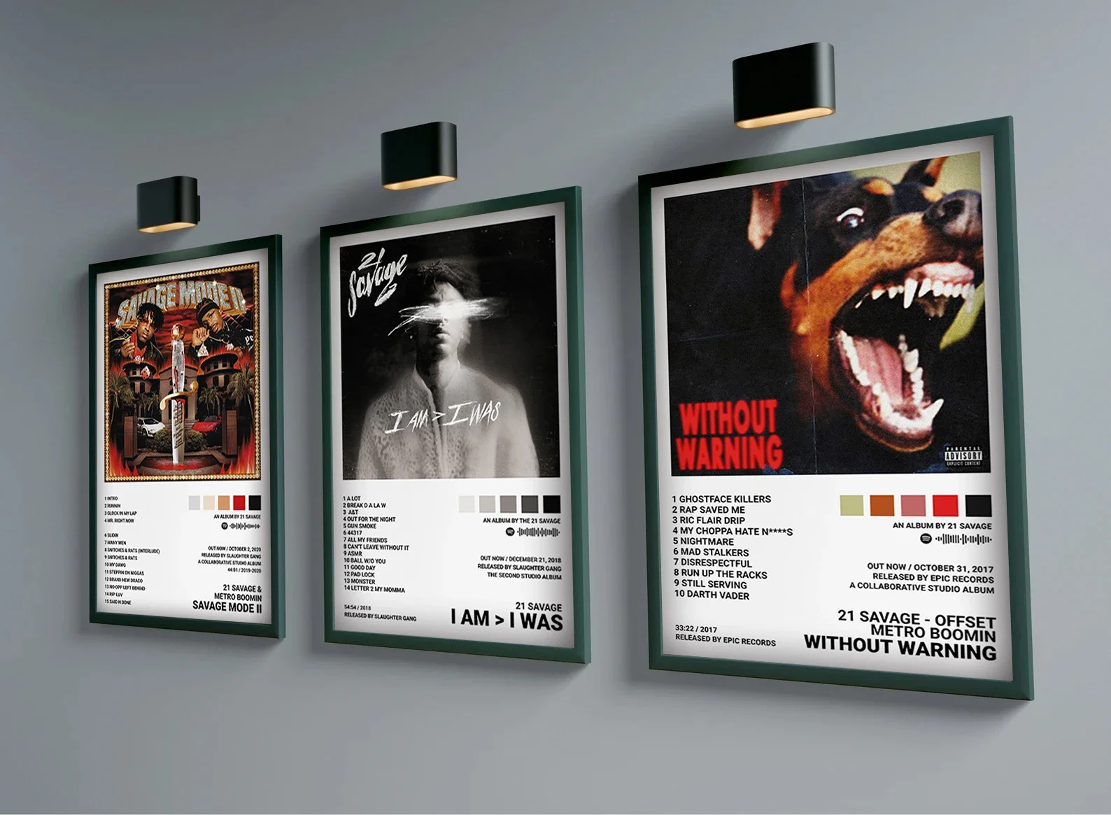 Music Album i am i was Cover Pictures Hip Hop Rapper 21 Savage Posters For Room Canvas Painting Print Art Home Wall Decor Gift
