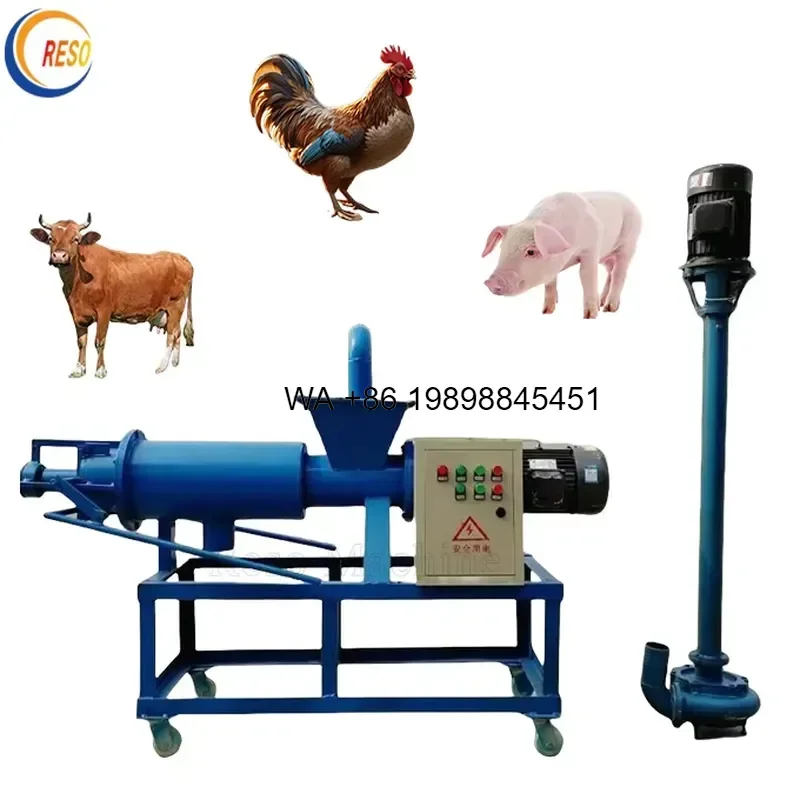 Wmwmnu Farm Automatic Screw Press Animal Sludge Solid Liquid Separator for Pig Horse Cow Dung Chicken Manure Dewatering