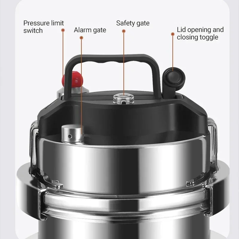 Imagem -05 - Micro Panela de Pressão Portátil Acampamento ao ar Livre Doméstico Aço Inoxidável 304 Minutos Quick Cooking Pot 1.6l 2l