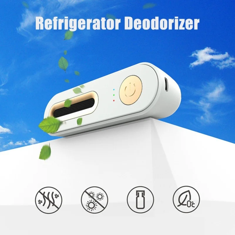 Fridge Odor Cleaner USB Charging Refrigerator Deodorizer For Kitchen Car Cabinet