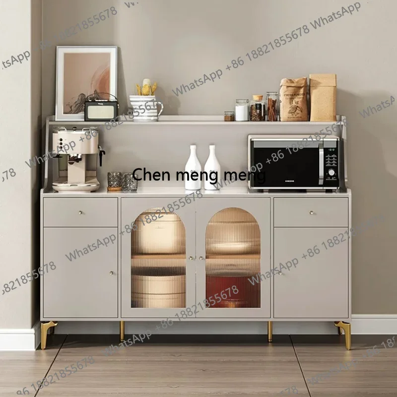 10 Solid wood dining edge, modern minimalist wine cabinet, living room microwave, oven, kitchen tea storage cabinet