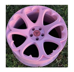 Hanrui customize rims 16 17 18 19 20 21 22 inch car alloy wheels heart pink girls model alloy forged wheel for luxury cars