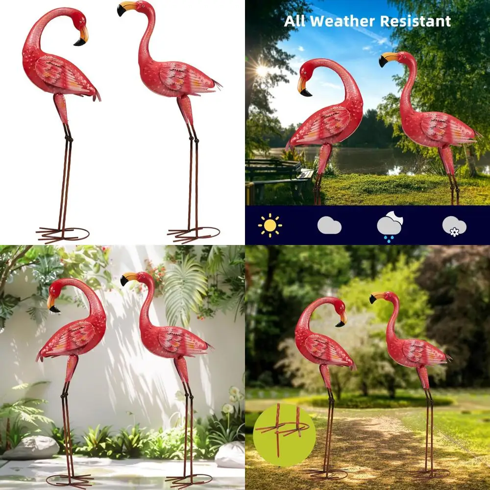 

Статуи садового фламинго, высота 40 дюймов, искусство для уличного двора, устойчивые к атмосферным воздействиям, усиленное основание, скульптуры для декора газона