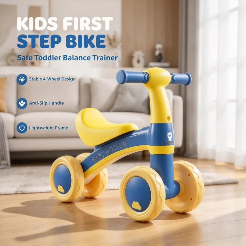 Lightweight Infant Gliding Car Stable Base Kids Learn Walking Scooter Children Sport Play Vehicle Gifts 1-4 Years Balance Bike
