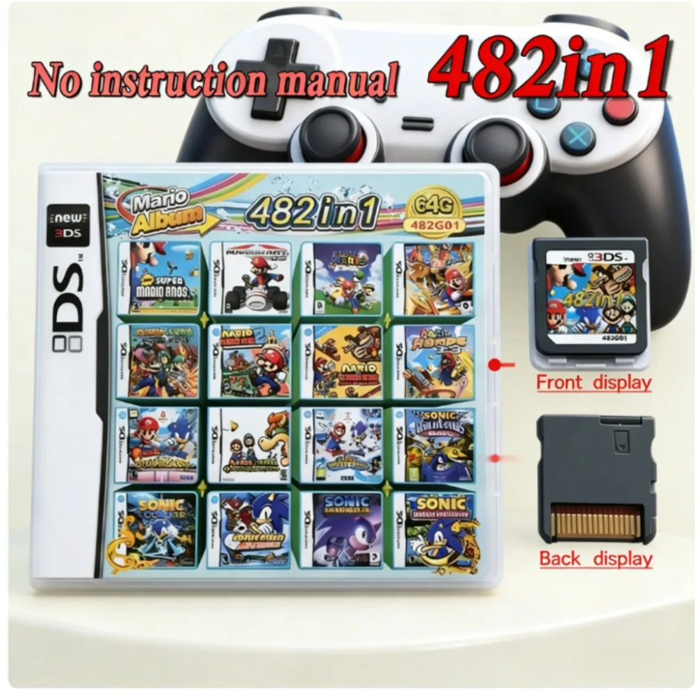 482in1 Compilation DS NDS 3DS 3DS NDSL Game Cartridge Card Video Game Handheld Player Game Card (R4 card)472in1/486in1/502in1...