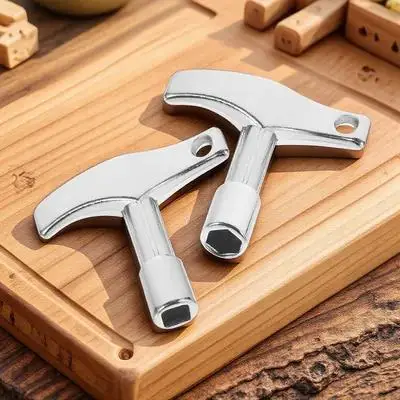 

2pcs Drum Key Tools 6MM Hexagon Square Head Tuning Wrenches Zinc Alloy Metal Drum Keys Wear Resistant Durability Drummers