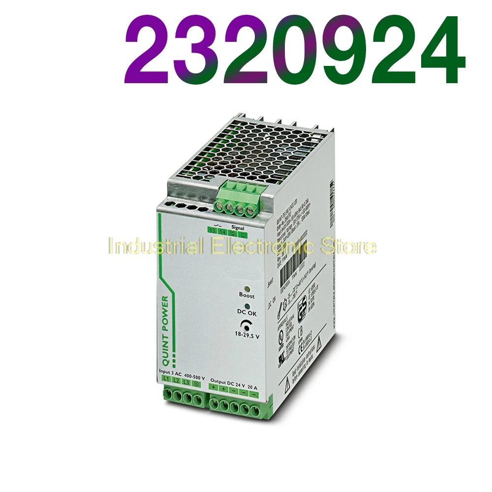 QUINT-PS/3AC/24DC/20/CO 2320924 For Phoenix Industrial Power Supply Input: 3 Phase Output 24 V DC / 20 A