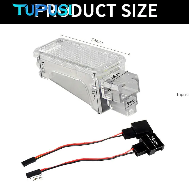 2 قطعة LED Footwell تحت المجاملة الأمتعة لأودي A3 A6 C6 C7 A4 B5 B6 B7 B8 A5 R8 TT Q5 Q7 Q3 A1 A8 S3 صندوق القفازات الخفيفة #2