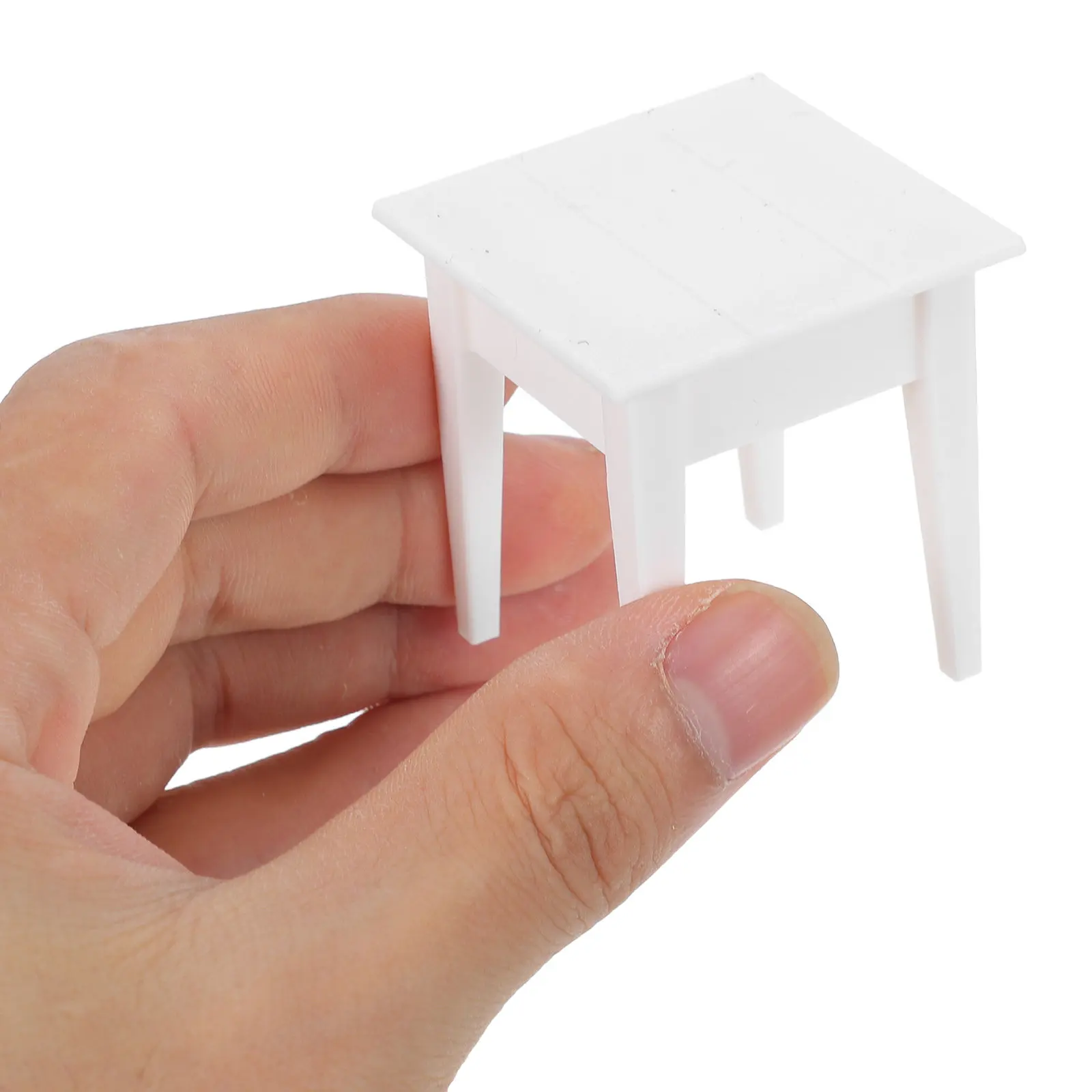 

Миниатюрная прикроватная тумбочка 1:12, белая, винтажная, для спальни, аксессуар для кукольного домика, миниатюрный приставной столик для кукольного домика