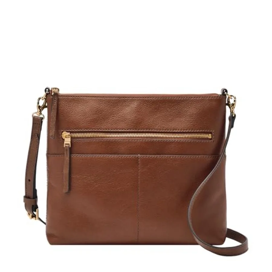 Fossil Women's Harper Leather Small Flap Crossbody Purse Handbag for Women