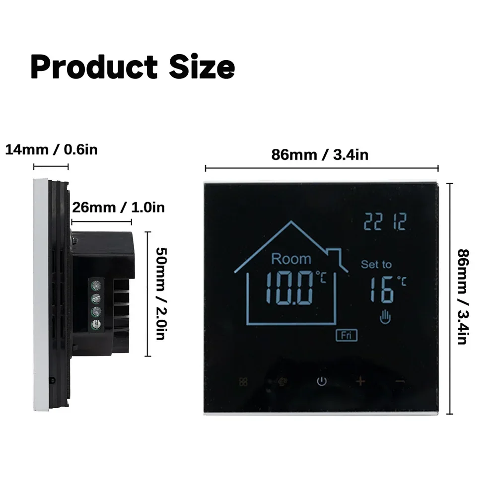 Tuya WiFi Thermostat Touch Screen For Home Electric Floor Heating TRV Water Gas Boiler Temperature Voice Remote Controller