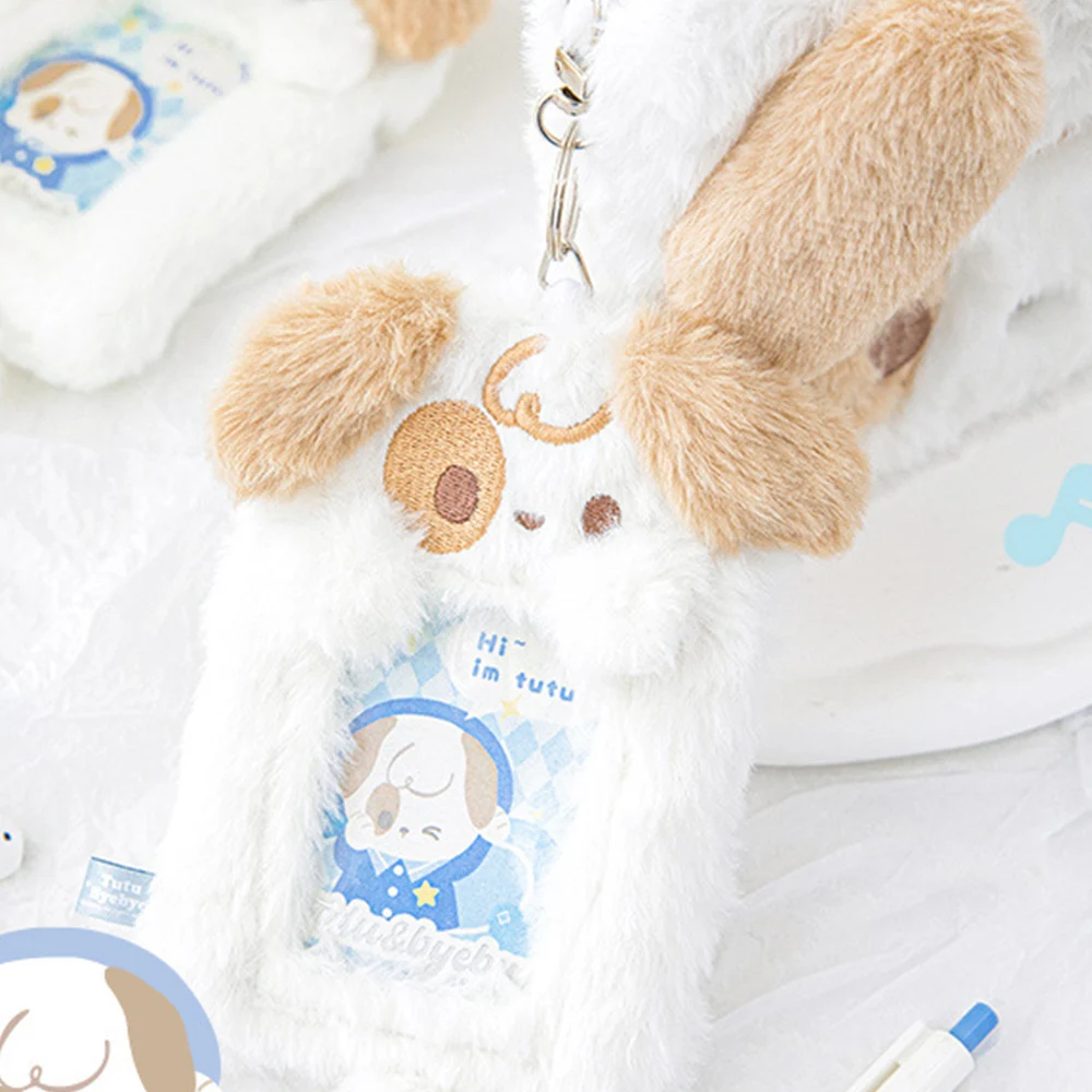 Plush Card Case Cartoon Card Holder Sweet Photocard Holder DIY ID Card Organizer Cute Dog Card Case Soft Comfortable Cardcase