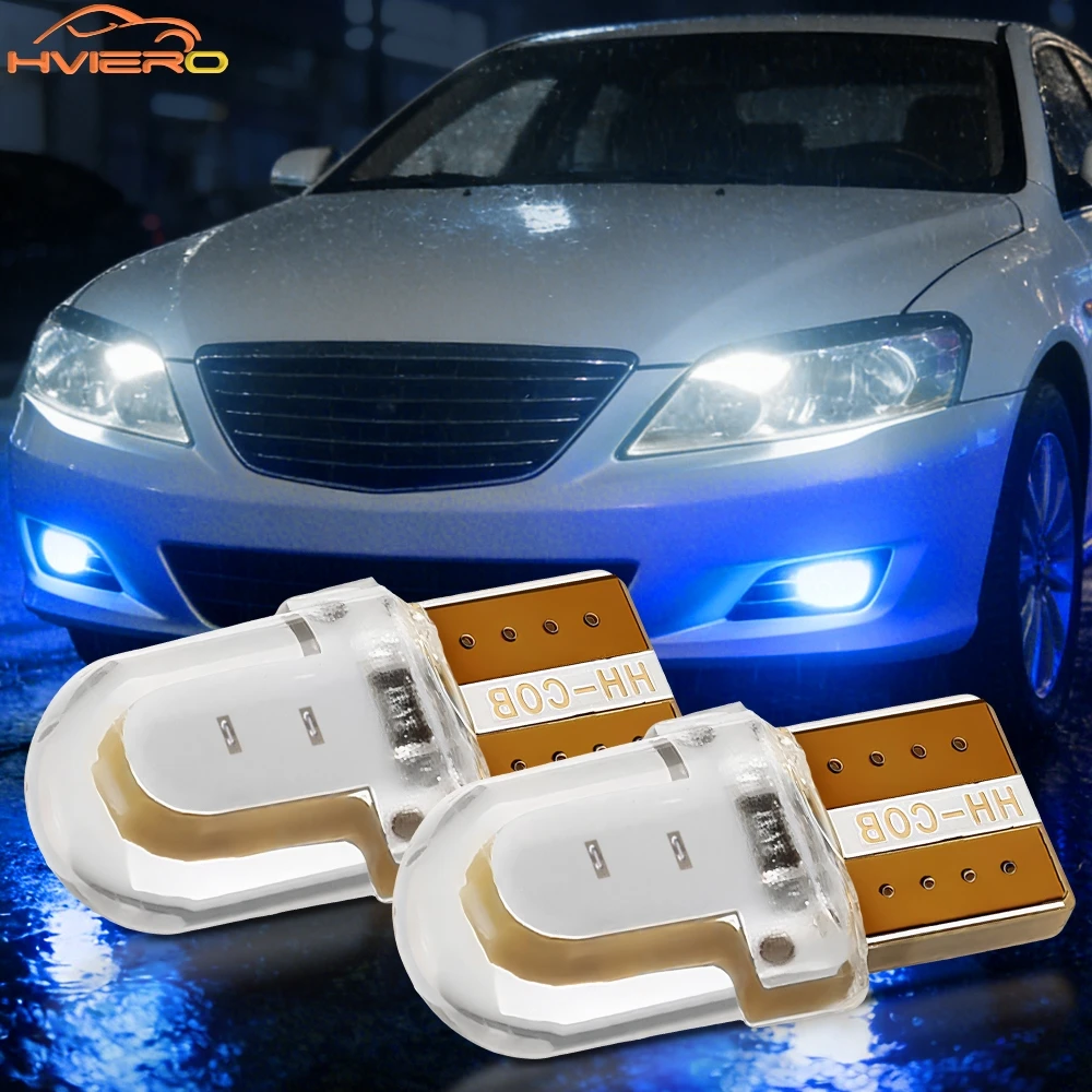 

2/4/10Pc Car Led W5w T10 Parking Turn Signal Lights 194 168 COB 4smd Ultra Bright Auto Wedge Clearance Door License Plate Light