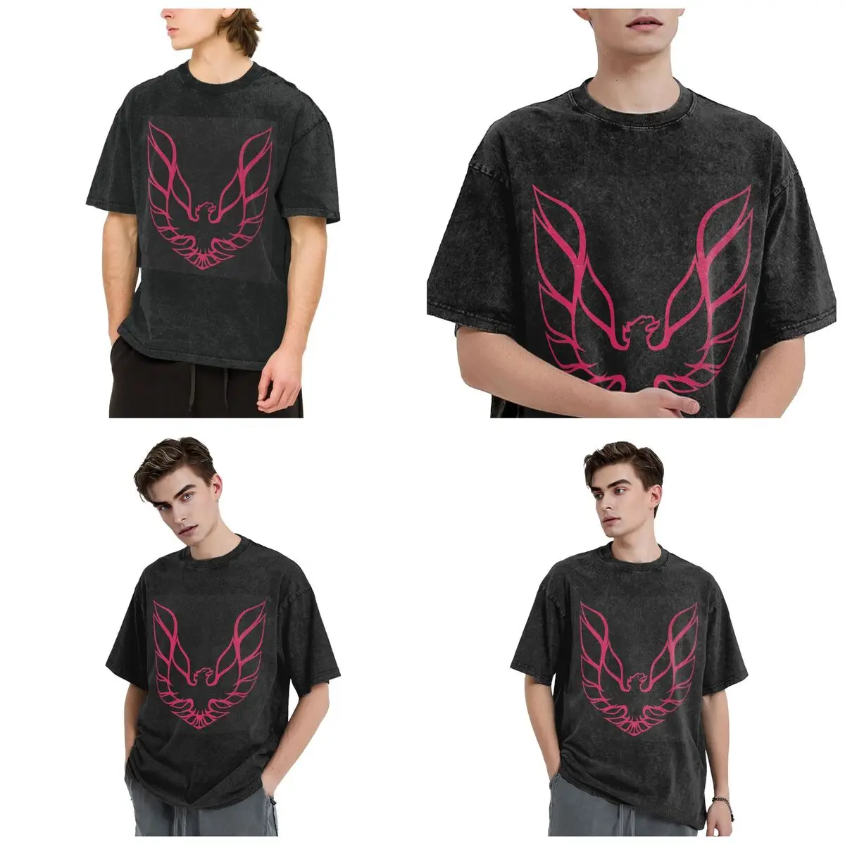 Streetwear T-Shirts Trans Am Firebird Bandit Golden  Washed T Shirt Short Sleeve Hip Hop T-Shirt Tops Tees for Men Women