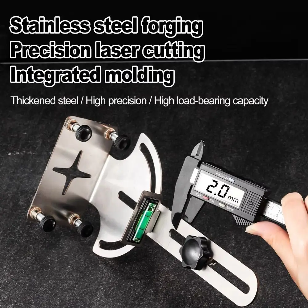 

Wall Mount Wall Bracket Portable Stainless Steel Level Holder Tool Less Mounting 4 Point Claw Design Rotating Bracket Home Use