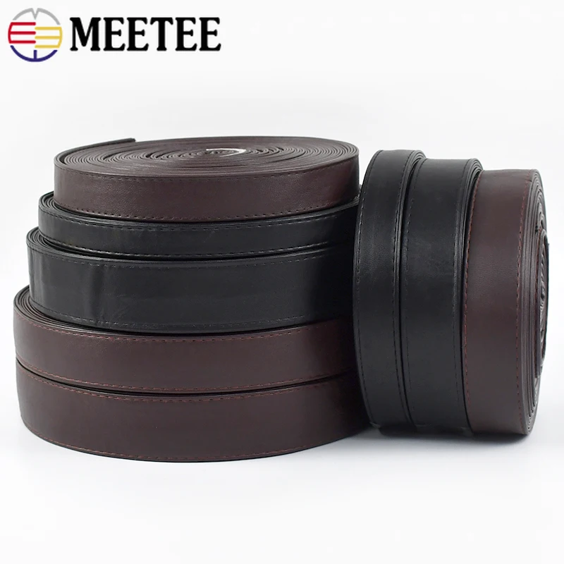 10/20Meter Meetee 10-30mm PU Imitation Leather Cords Webbing Bag Strap String Rope DIY Necklace Bracelets Decoration Accessories