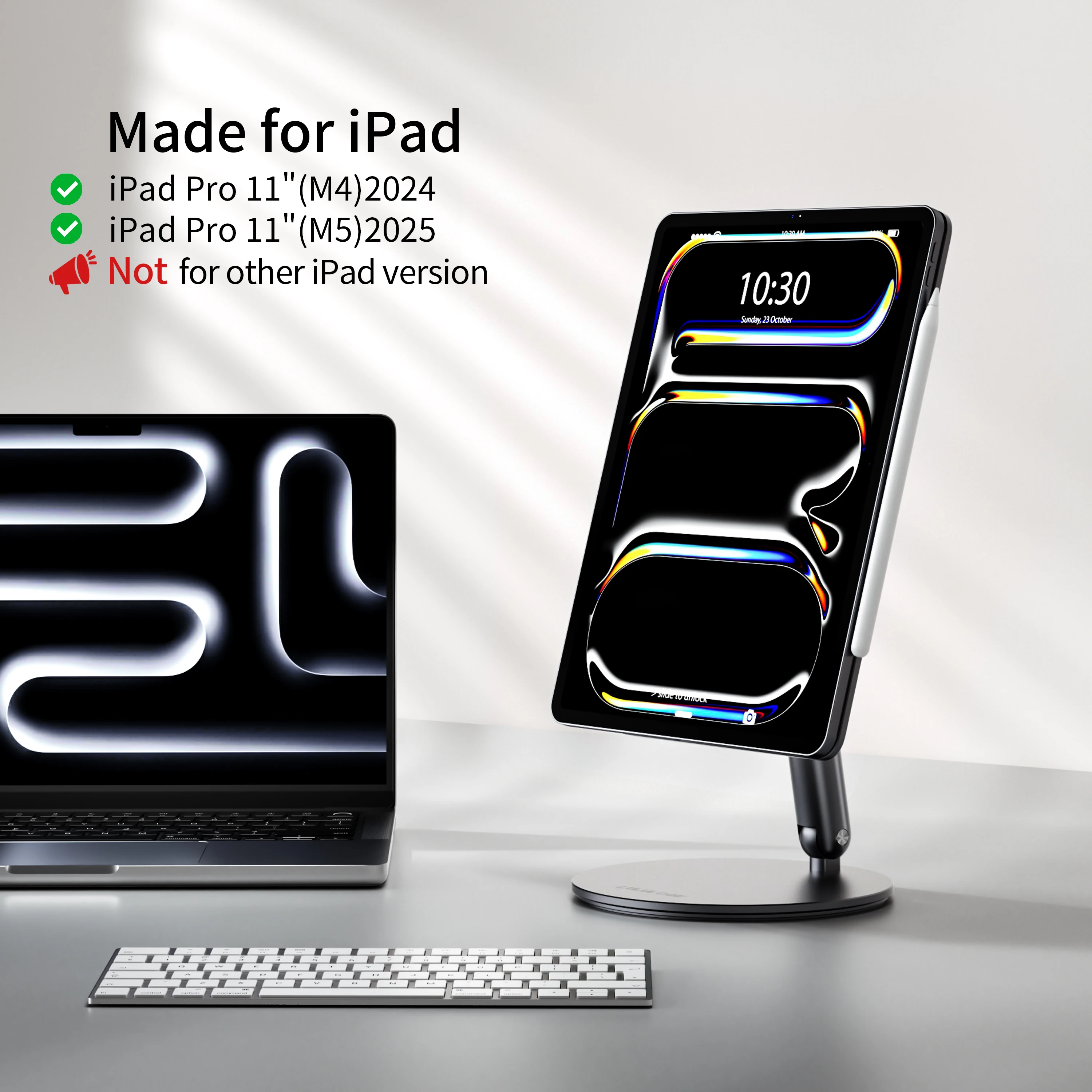 LULULOOK Magnetic Stand For iPad Pro,360° Rotation Base Adjustable
