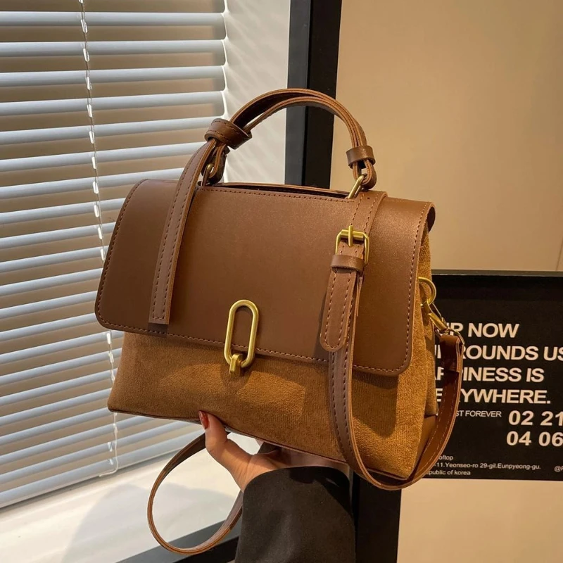 

New Autumn Winter Small Bags Women Package Versatile Handbag Retro Texture Single-shoulder Crossbody Small Square Bag Commuting