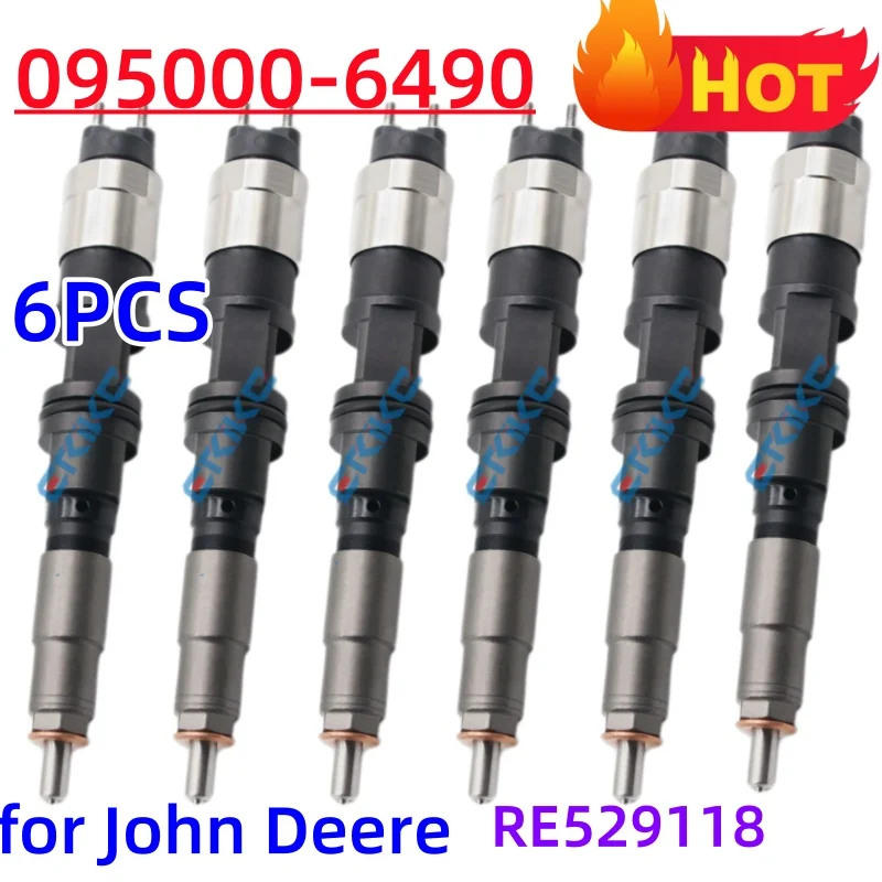 

6PCS Diesel Engine Injector 095000-6490 095000-6491 095000-6492 for JOHN DEERE Common Rail Injector RE529118