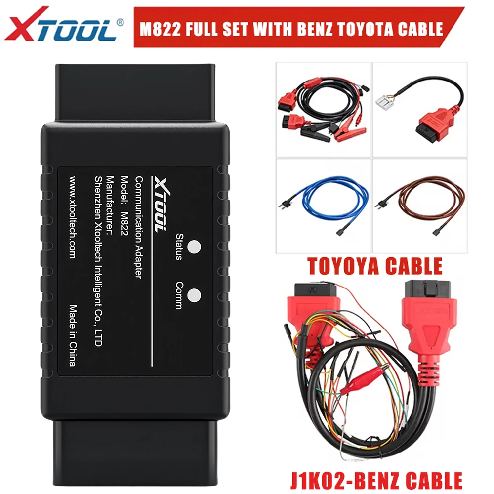 XTOOL M822 M821 Adapter For Benz All Key Lost For Toyota 8A Key Programming Need Work With KC501 Programmer For PAD3 X100MAX