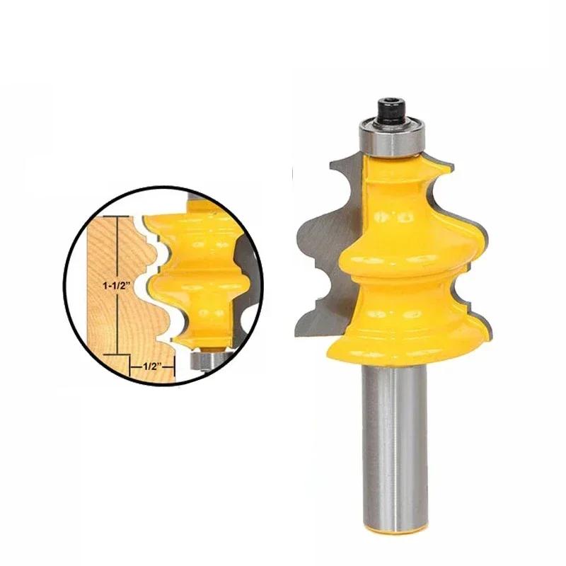 

1pc 12mm1/2 Inch Shank Architectural Molding Line Router Bit Woodworking Crown Milling Cutter for Wood