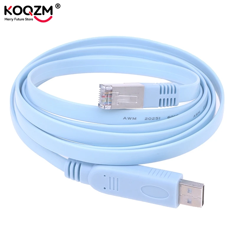 USB Extension RJ45 Console Cable 1.8M USB To RJ45 USB To RS232 Serial To RJ45 CAT5 Console Adapter Cable Cord For Cisco Routers