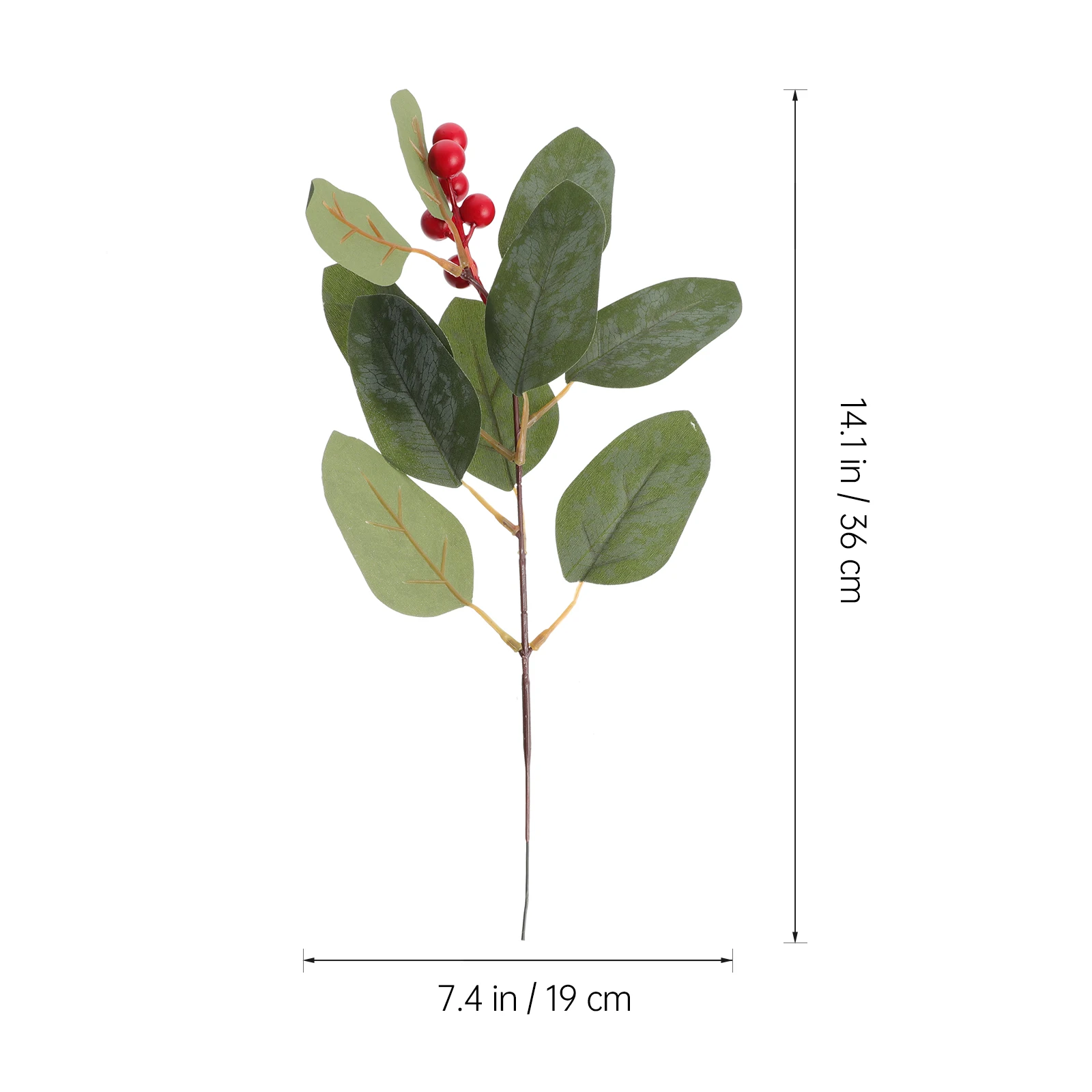 

10 Pcs Eucalyptus Leaves Faux GreeneryPlastic Plants Faux Leaf Decoration Christmas Berries for Home Wedding Decor