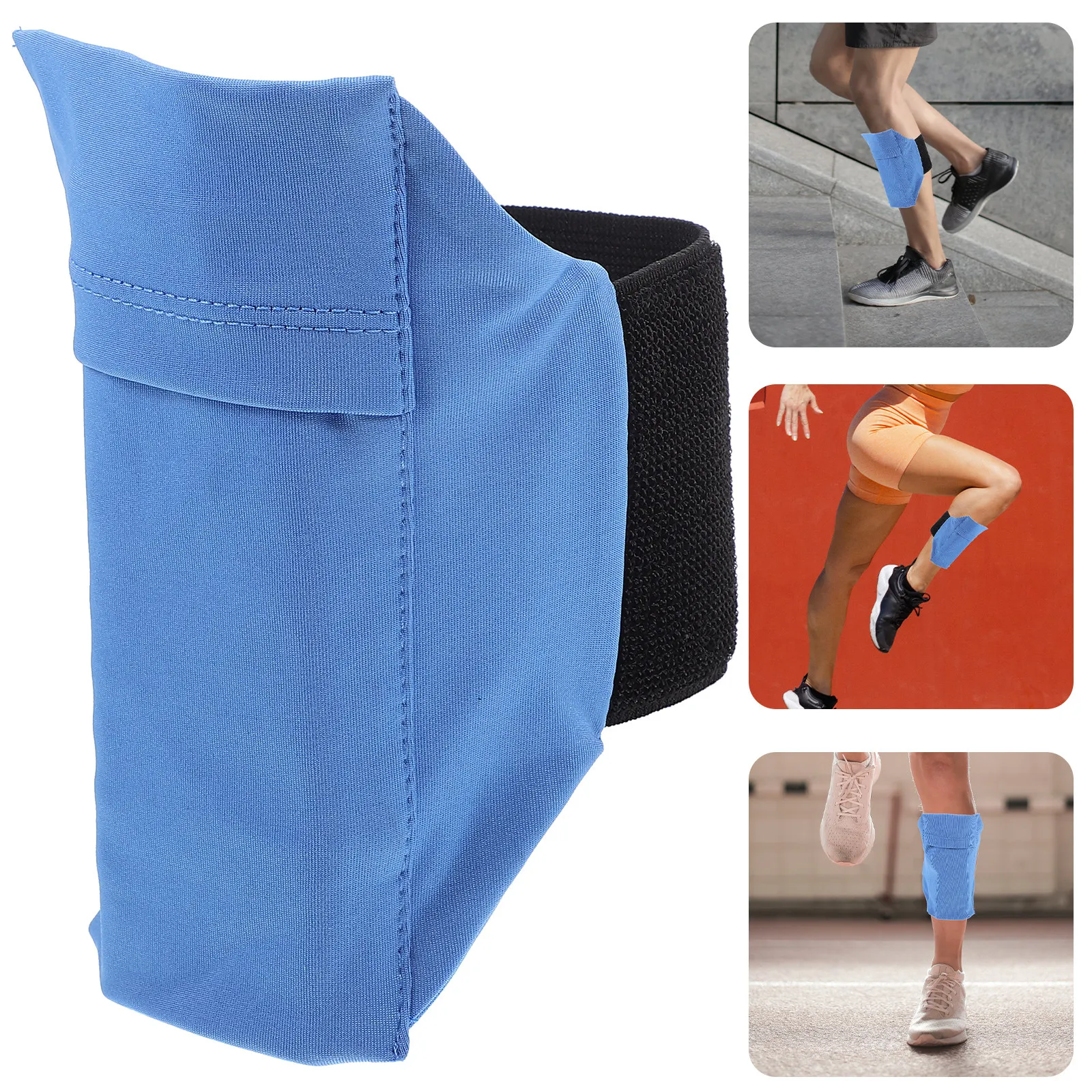 

Elastic Sports Leg Phone Bag Adjustable Strap Nonslip Running Leg Band Phone Holder for Cycling Riding Outdoor Sports