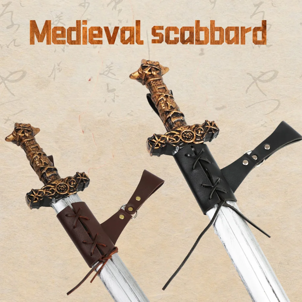 Wikinger Ritter Gürtel Schwert Scheide Wikinger Ritter Dampf Retro PU Leder Frosch Set Rollenspiel Halloween Kostüm Gürtel Zubehör